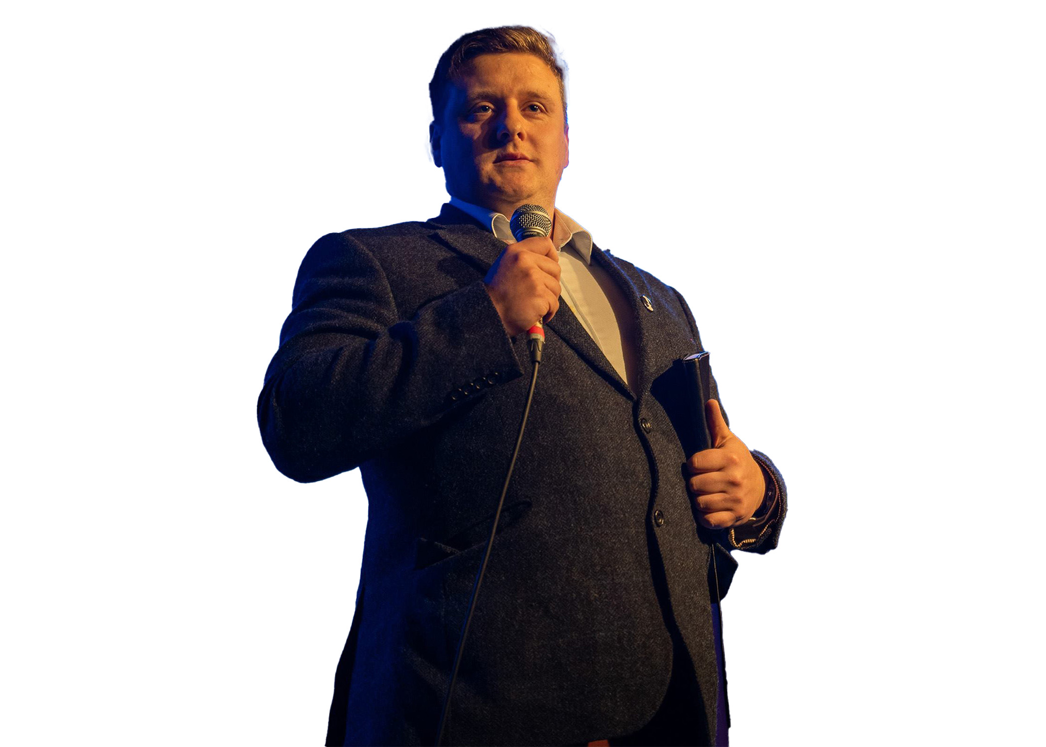 Stephen Ryan on stage